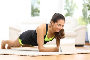 exercises with a tablet